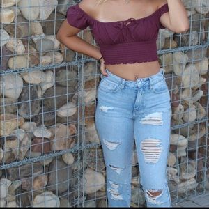 pacsun ripped mom jeans